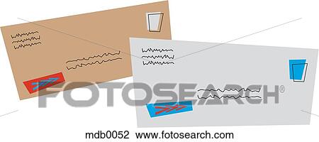 Two letters View Large Illustration Drawing - Two letters. Fotosearch