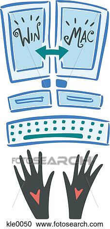 Windows vs Mac computers View Large Illustration Clipart - Windows vs Mac computers. Fotosearch