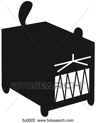 Drawing - A box shaped animal drawn in Japanese cartoon style. Fotosearch
