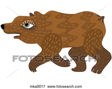 Stock Illustration - A brown bear. Fotosearch