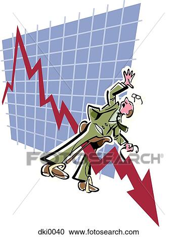 A businessman in a saddle riding a dropping sales chart View Large Illustration Clipart - A businessman in a saddle riding a dropping sales chart. Fotosearch