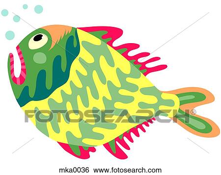 A colorful tropical fish View Large Illustration Stock Illustration - A colorful tropical fish. Fotosearch
