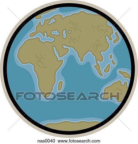 A globe View Large Illustration Clipart - A globe. Fotosearch