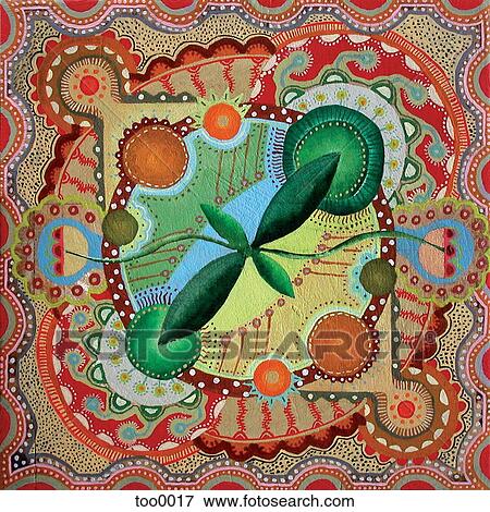 A hand painted whimsical abstract fantasy View Large Illustration Stock Illustration - A hand painted whimsical abstract fantasy. Fotosearch