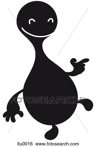 Stock Illustration - A happy dancing character drawn in Japanese cartoon style. Fotosearch