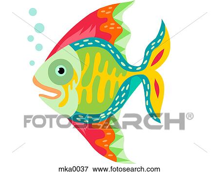 A happy tropical fish View Large Illustration Stock Illustration - A happy tropical fish. Fotosearch