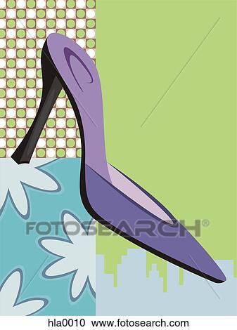 Clipart - A high heeled mule. Fotosearch