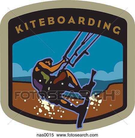 A kiteboarder and text View Large Illustration Stock Illustration - A kiteboarder and text. Fotosearch