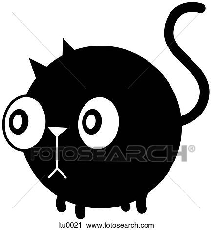 A stunned cat with big eyes View Large Illustration Clip Art - A stunned cat with big eyes. Fotosearch