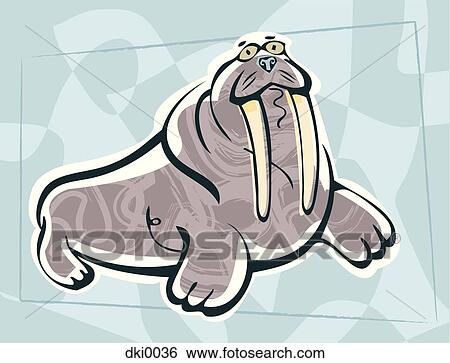 Stock Illustration - A walrus. Fotosearch