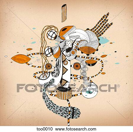 Clipart - A whimsical abstract fantasy illustration. Fotosearch