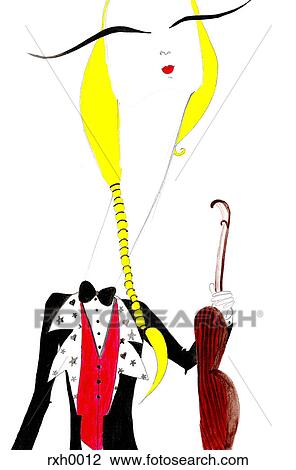 A woman holding a violin View Large Illustration Drawing - A woman holding a violin. Fotosearch