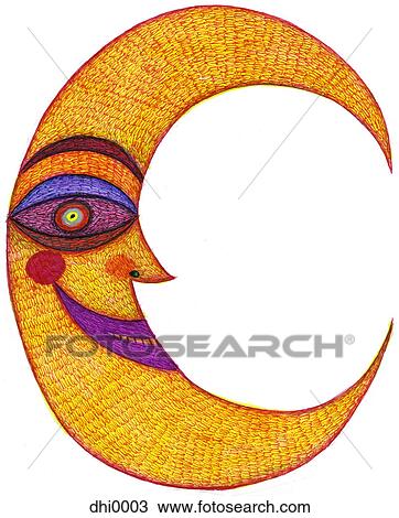 The letter C resembling a crescent moon View Large Illustration Drawing - The letter C resembling a crescent moon. Fotosearch