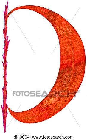 The letter D resembling a plant with leaves View Large Illustration Stock Illustration - The letter D resembling a plant with leaves. Fotosearch