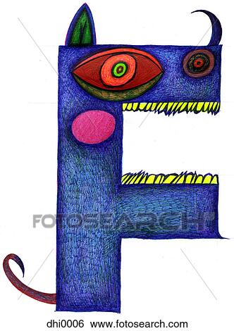 The letter F resembling a monster View Large Illustration Stock Illustration - The letter F resembling a monster. Fotosearch