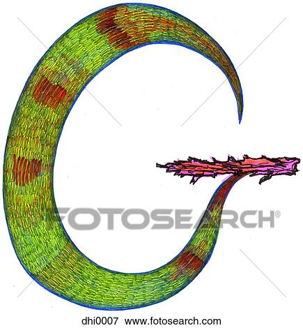 The letter G resembling a plant with a long leaf View Large Illustration Stock Illustration - The letter G resembling a plant with a long leaf. Fotosearch