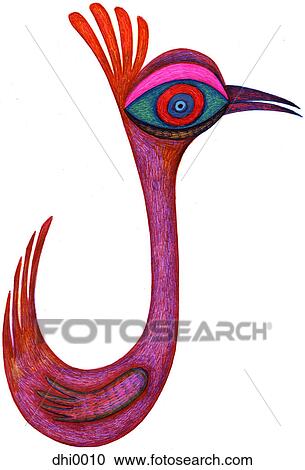 The letter J resembling a bird View Large Illustration Clipart - The letter J resembling a bird. Fotosearch