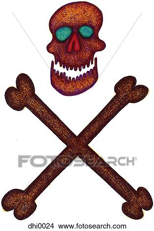 The letter X resembling a skull and cross bones View Large Illustration Stock Illustration - The letter X resembling a skull and cross bones. Fotosearch
