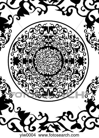Stock Illustration - A black and white pattern. Fotosearch