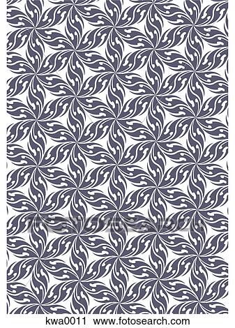 A blue repeating pattern View Large Illustration Clip Art - A blue repeating pattern. Fotosearch