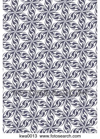 A blue repeating pattern View Large Illustration Drawing - A blue repeating pattern. Fotosearch
