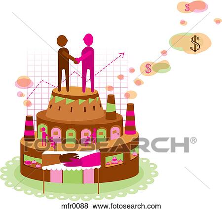 Stock Illustration - A collage around the realities of partnership. Fotosearch