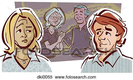 A collage of a couple View Large Illustration Stock Illustration - A collage of a couple. Fotosearch