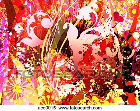 A collage of patterns and silhouettes View Large Illustration Stock Illustration - A collage of patterns and silhouettes. Fotosearch