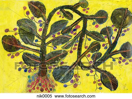 Stock Illustration - A collaged tree of music. Fotosearch