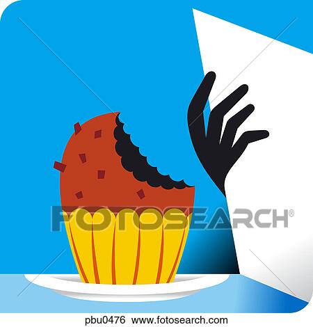 A cupcake View Large Illustration Stock Illustration - A cupcake. Fotosearch
