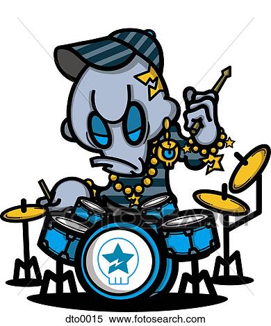 Stock Illustration - A drummer. Fotosearch