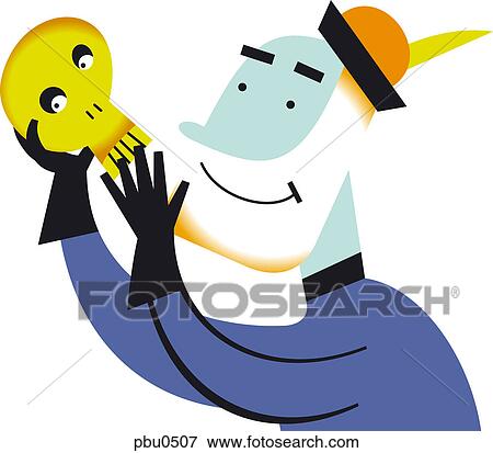 A man examining a scull View Large Illustration Stock Illustration - A man examining a scull. Fotosearch