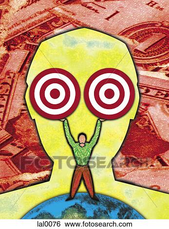A man on top of the world View Large Illustration Stock Illustration - A man on top of the world. Fotosearch