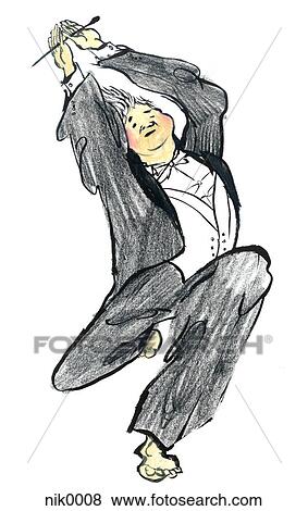 A music conductor in action View Large Illustration Stock Illustration - A music conductor in action. Fotosearch