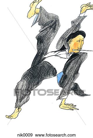 Stock Illustration - A music conductor in action. Fotosearch