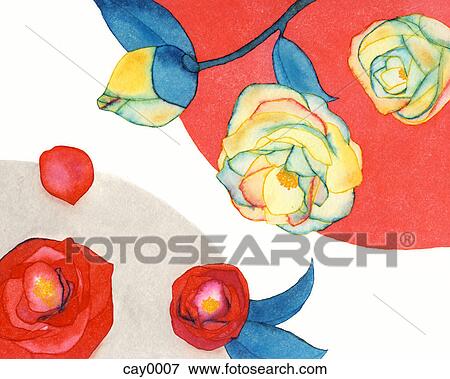 A painting of flowers View Large Illustration Stock Illustration - A painting of flowers. Fotosearch