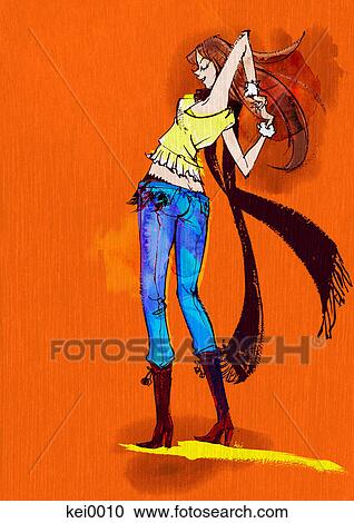 A portrait of a woman View Large Illustration Clipart - A portrait of a woman. Fotosearch