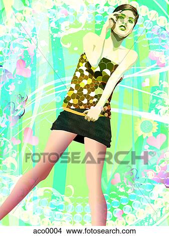 A portrait of a young girl View Large Illustration Stock Illustration - A portrait of a young girl. Fotosearch