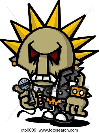 Stock Illustration - A punk character. Fotosearch