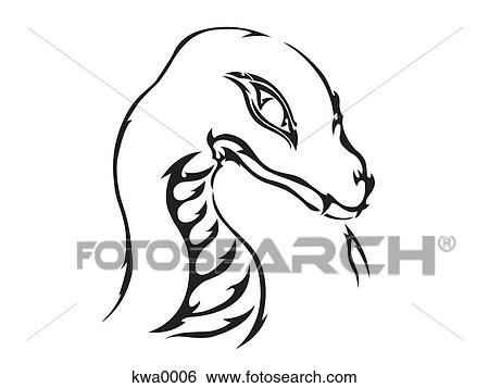 Stock Illustration - A rattle snake. Fotosearch