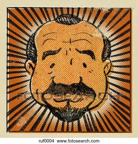 A retro style comic book portrait of a worried looking man View Large Illustration Stock Illustration - A retro style comic book portrait of a worried looking man. Fotosearch