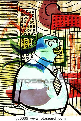 Stock Illustration - A rotund businessman. Fotosearch