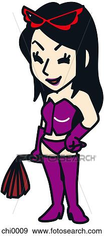 A woman in a purple outfit with whip View Large Illustration Stock Illustration - A woman in a purple outfit with whip. Fotosearch