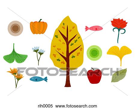 Stock Illustration - An Autumn collage. Fotosearch