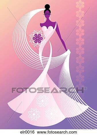 Stock Illustration - An illustration of a bride. Fotosearch
