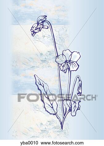 Clipart - An illustration of a daffodil plant. Fotosearch