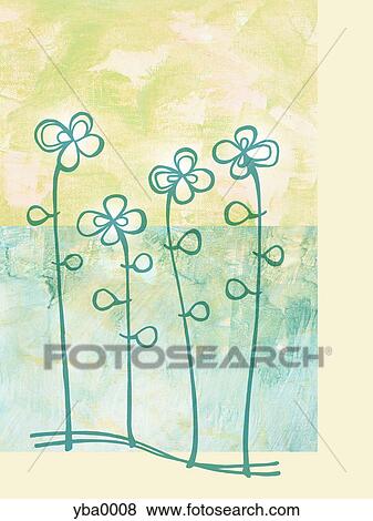 Stock Illustration - An illustration of a flower. Fotosearch