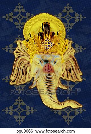 Stock Illustration - An illustration of a Hindu Indian Deity Ganesh. Fotosearch