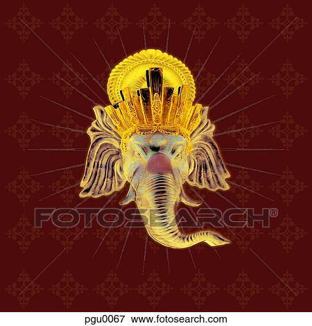 Stock Illustration - An illustration of a Hindu Indian Deity Ganesh. Fotosearch