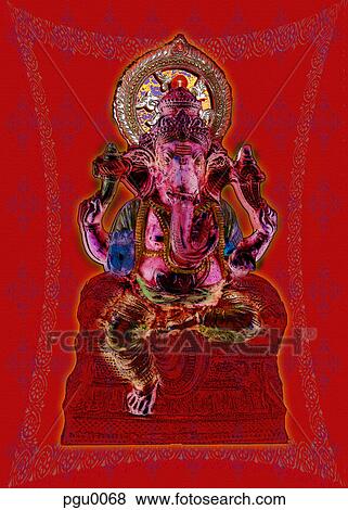 An illustration of a Hindu Indian Deity Ganesh View Large Illustration Stock Illustration - An illustration of a Hindu Indian Deity Ganesh. Fotosearch